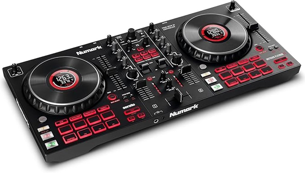 dj mixer with interface