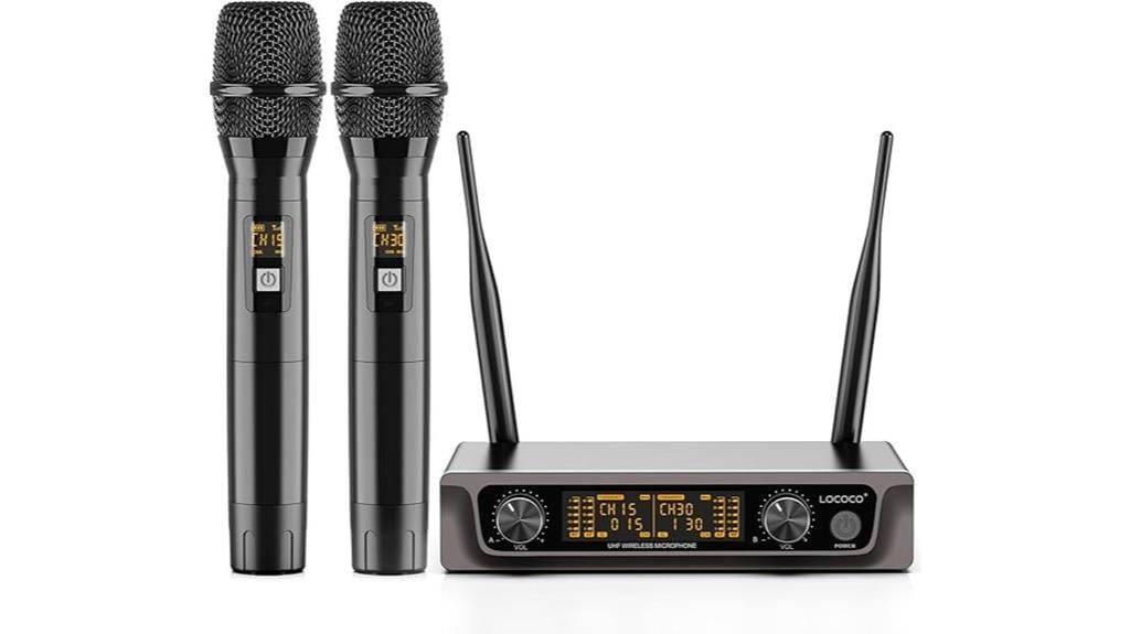 dual cordless karaoke microphone