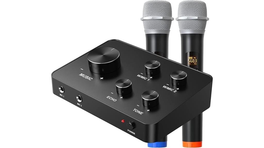 dual handheld microphone system