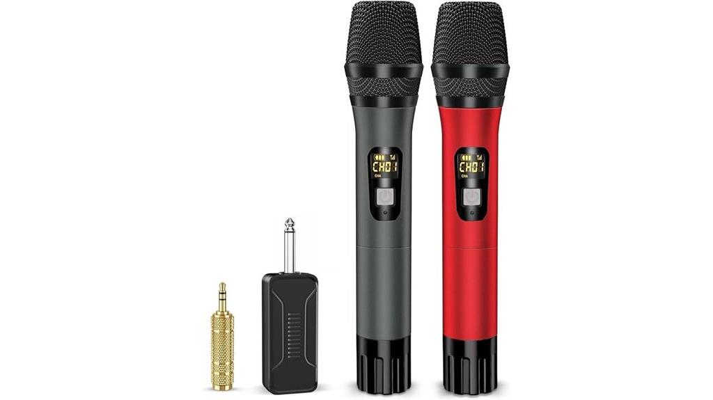 dual handheld wireless microphones