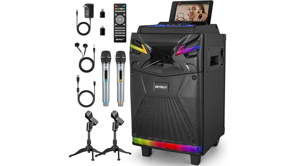 dual microphone karaoke machine