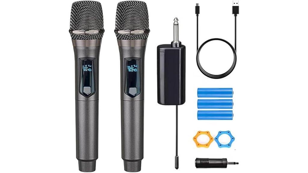 dual uhf karaoke microphone