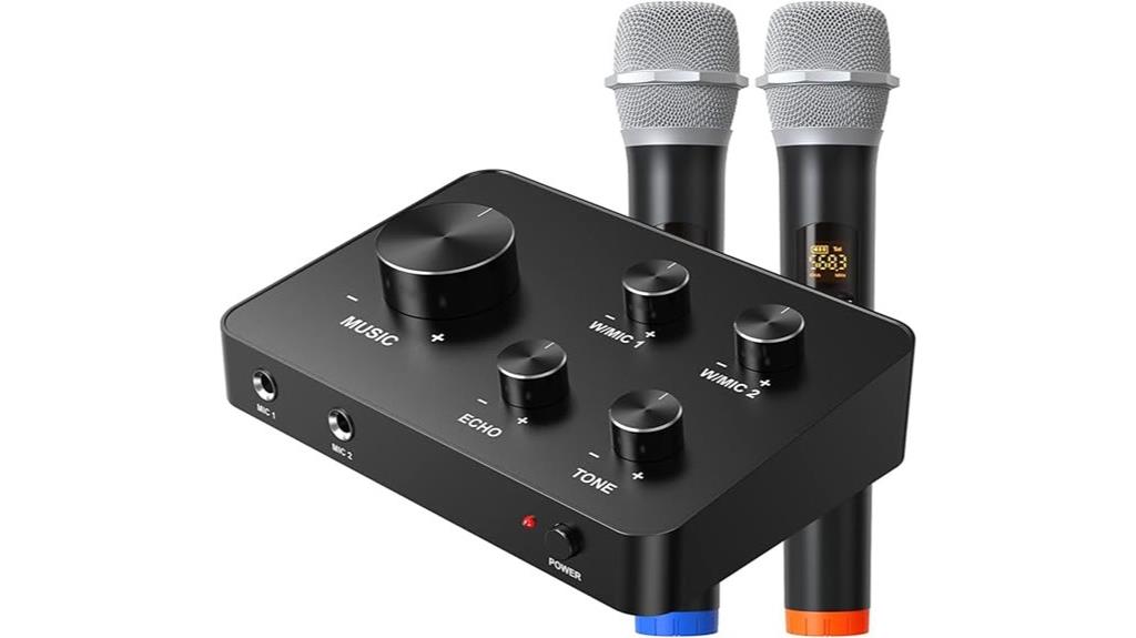 dual wireless karaoke microphones