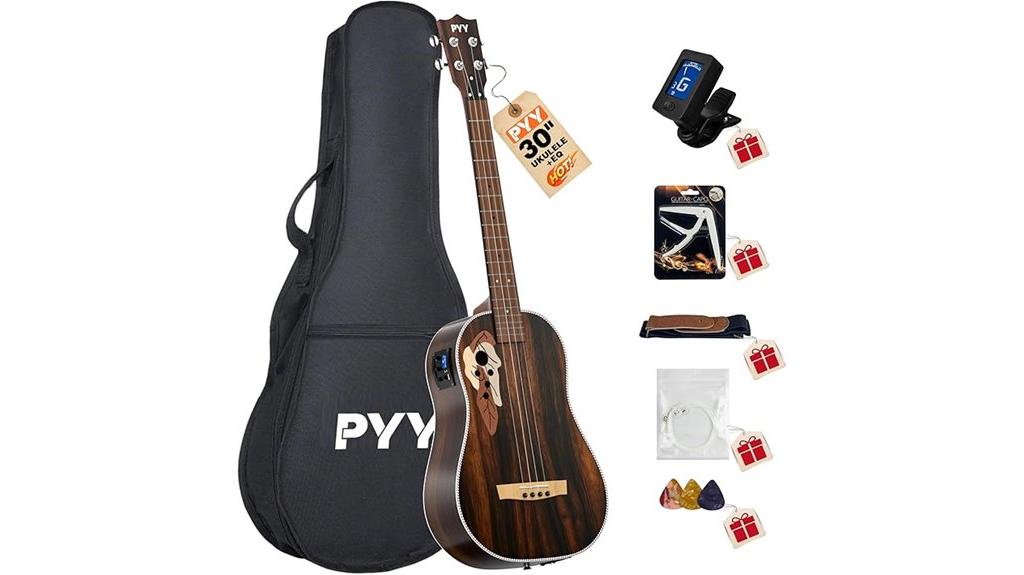 electric baritone ukulele features