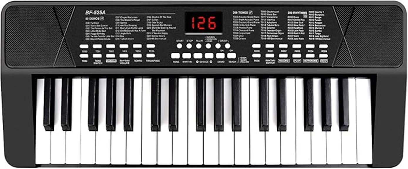 electronic piano with microphone