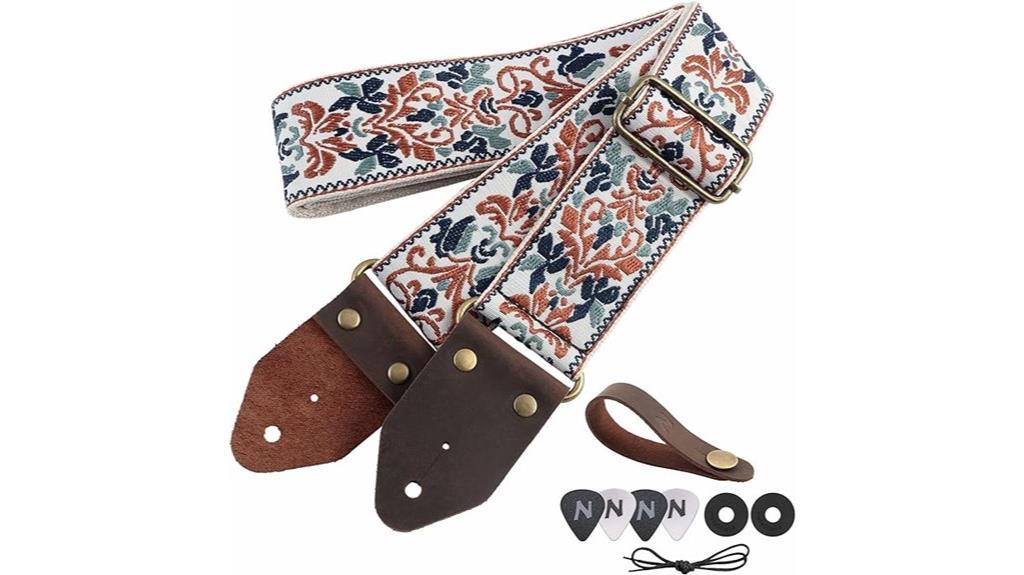 embroidery cotton leather strap