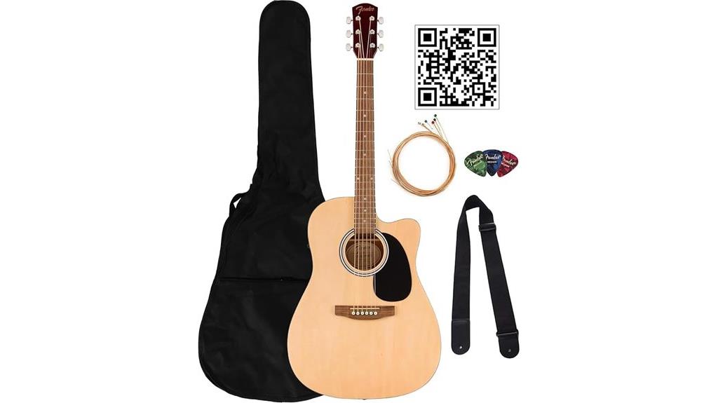 fender acoustic electric guitar bundle
