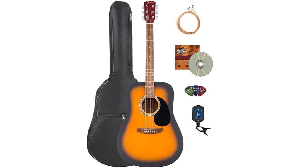 fender dreadnought guitar bundle