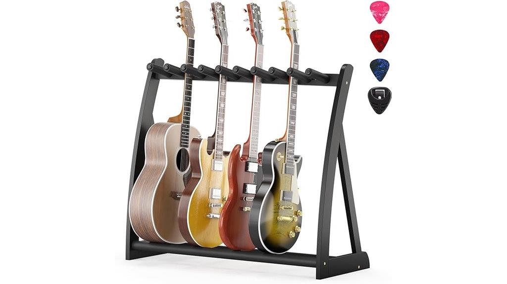 foldable adjustable guitar rack