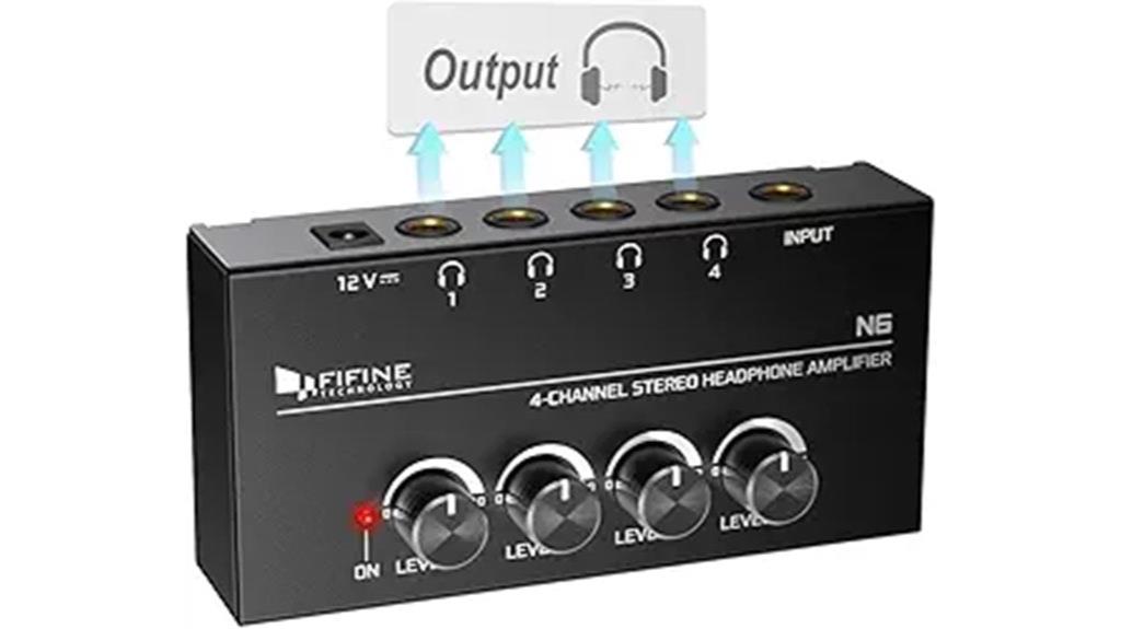 four channel earphone splitter