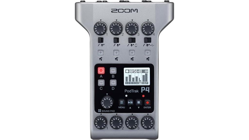 four channel podcast recorder