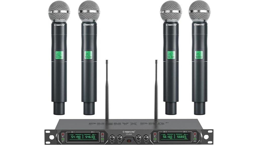 four channel uhf microphone system