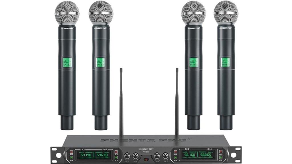 four channel uhf microphone system