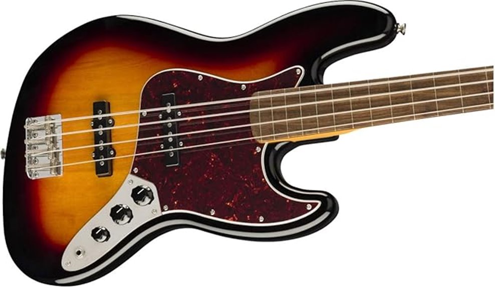 fretless 60s sunburst bass