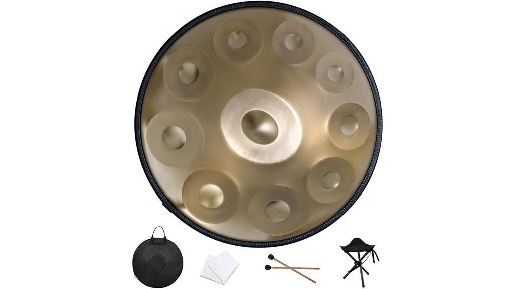 gold 22 inch handpan drum