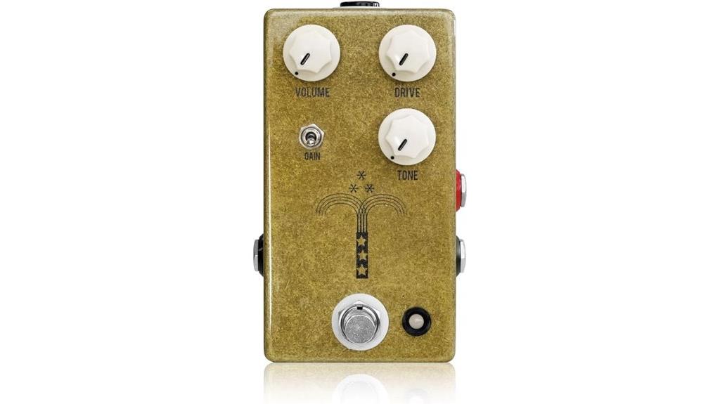 gold overdrive guitar pedal
