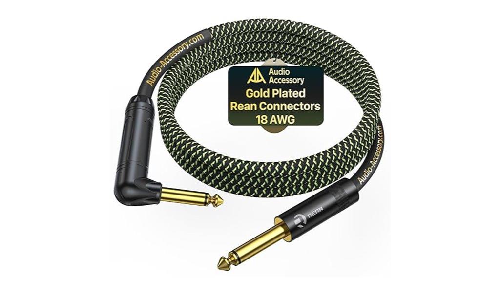 gold plated right angle cable