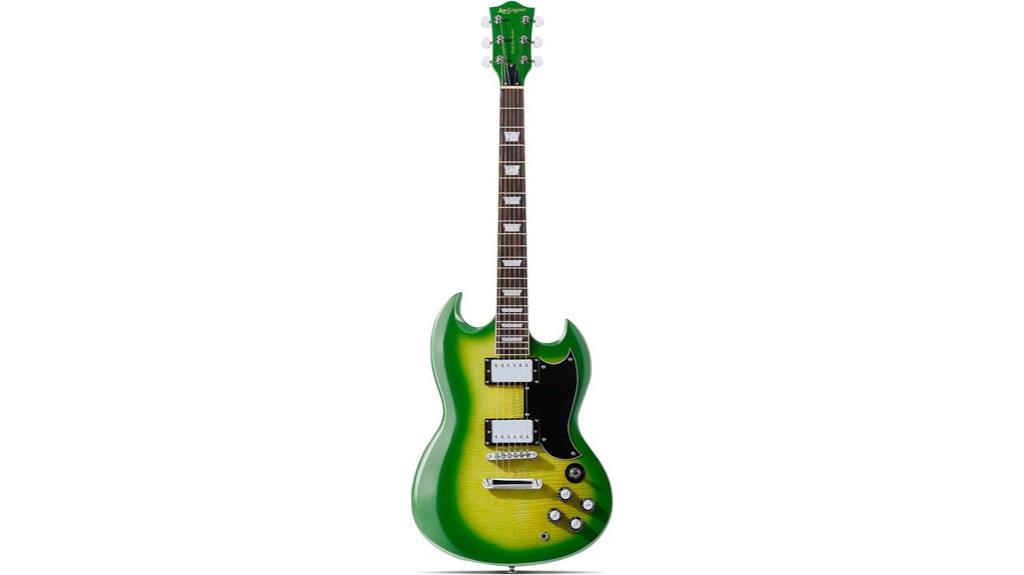 green flame electric guitar