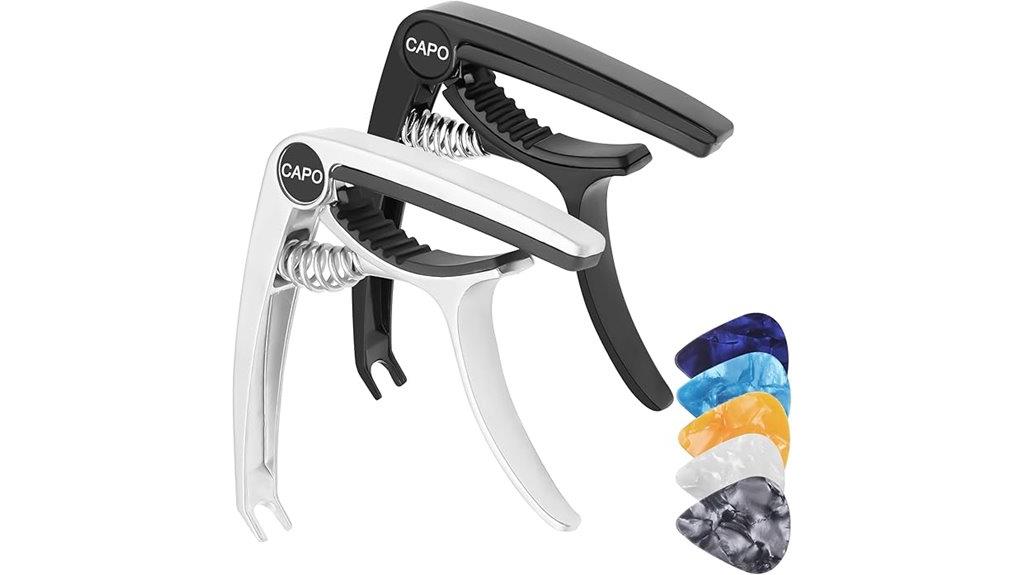 guitar capo and picks