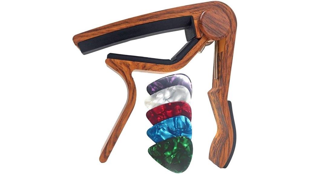 guitar capo with picks