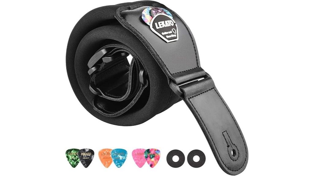 guitar strap with accessories