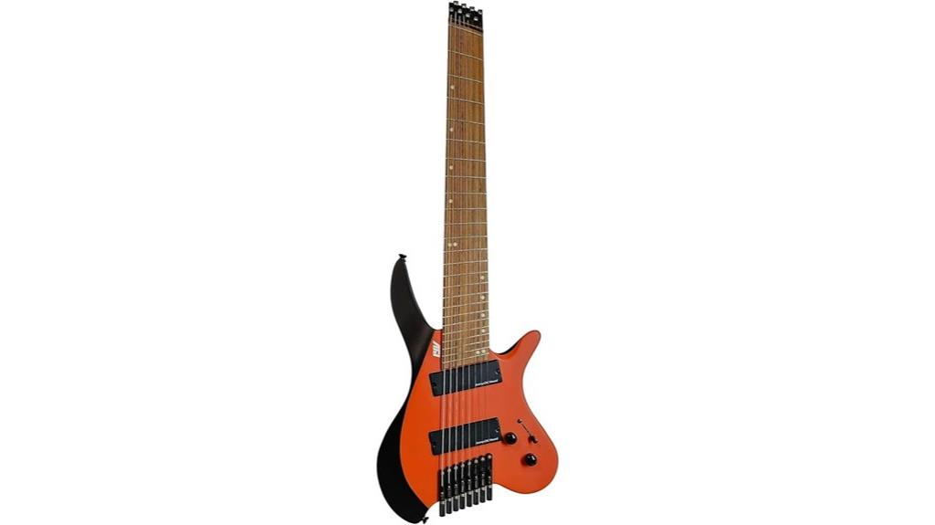 headless eight string guitar