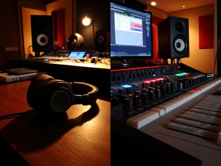 headphones or studio monitors