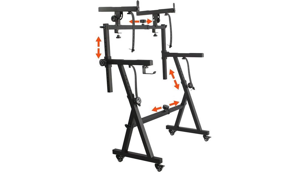 heavy duty double tier stand
