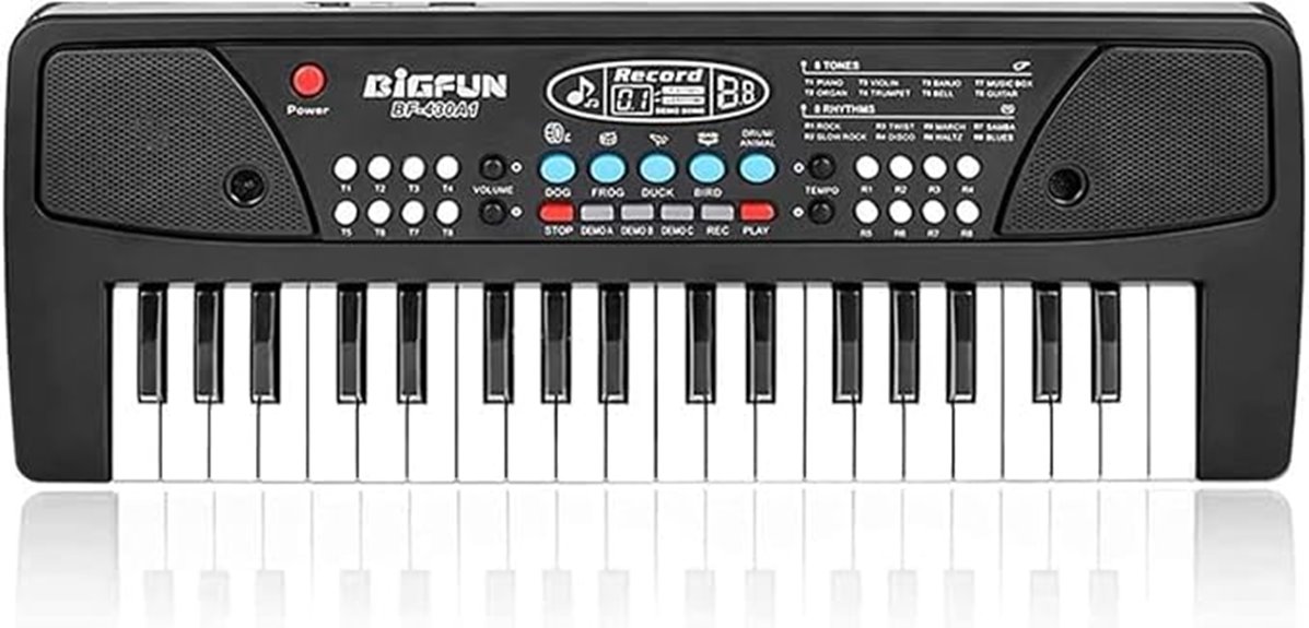 kids piano with microphone