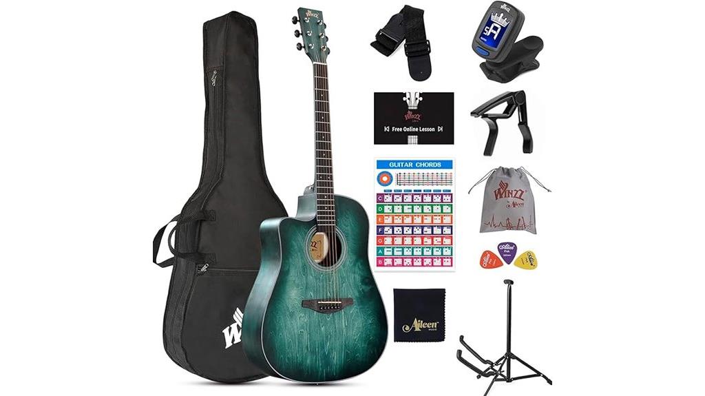 left handed acoustic guitar bundle