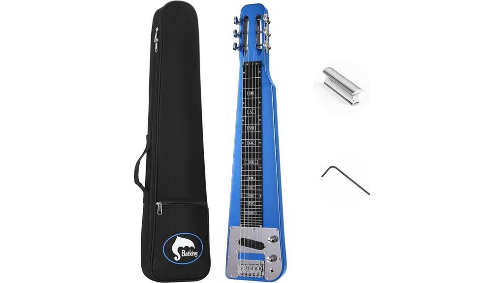 light blue slide guitar