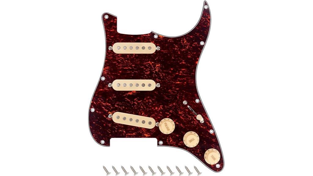 loaded sss stratocaster pickguard