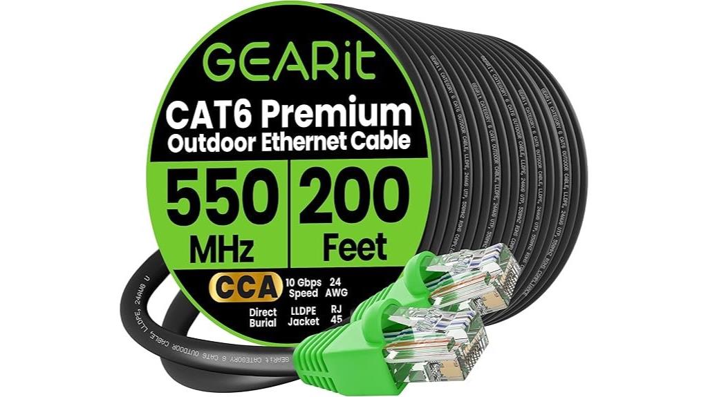 long black ethernet cable