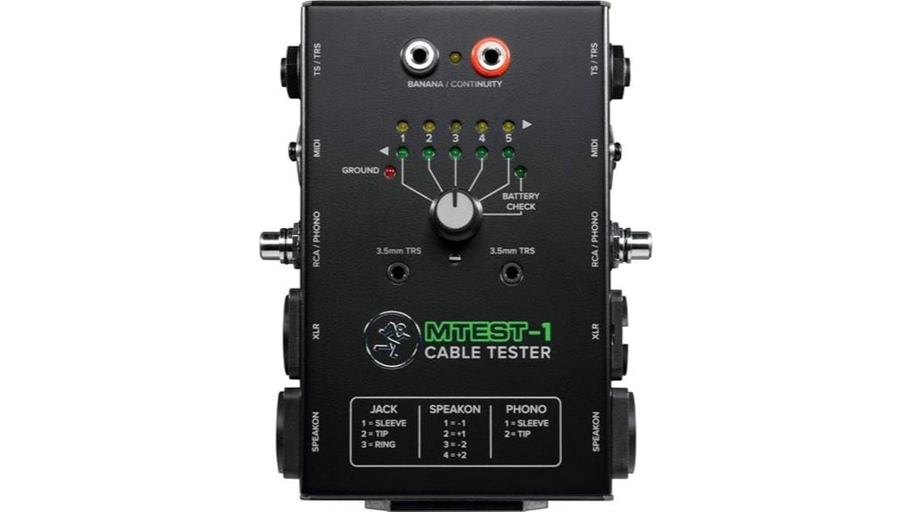 mackie audio cable tester