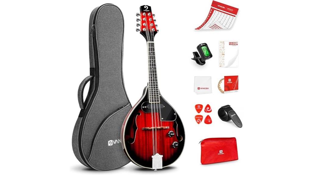 mahogany acoustic electric mandolin