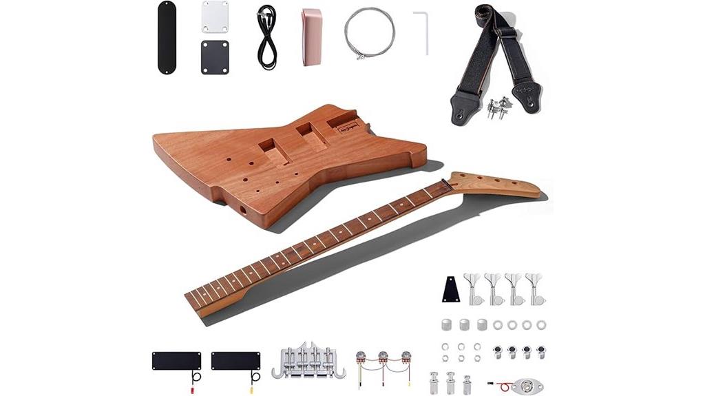 mahogany electric bass kit