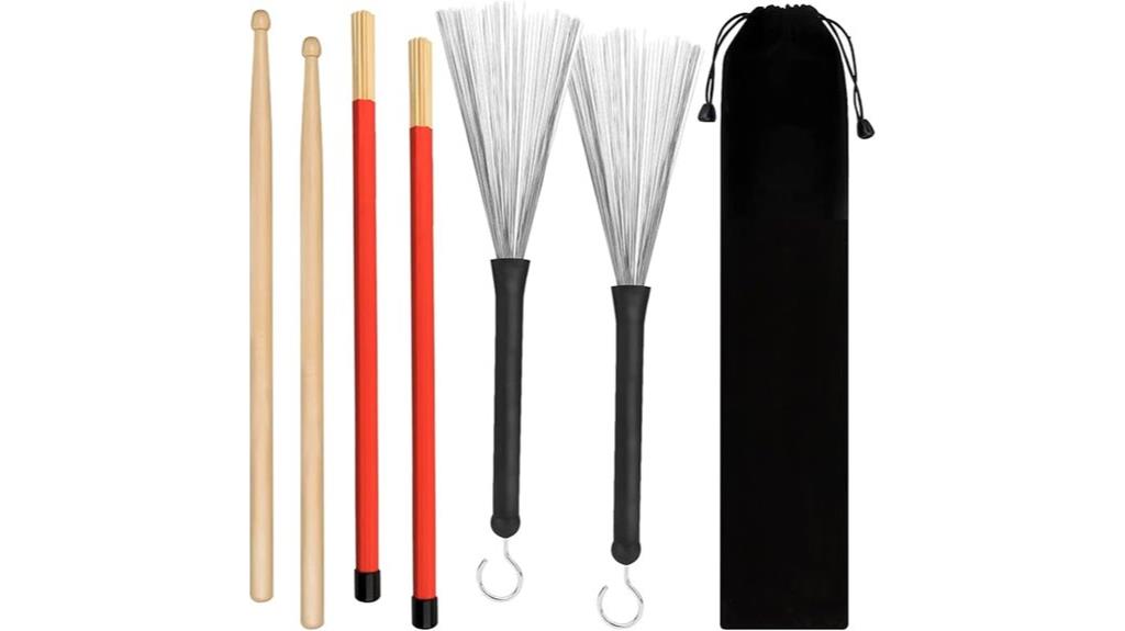 maple drumsticks with accessories