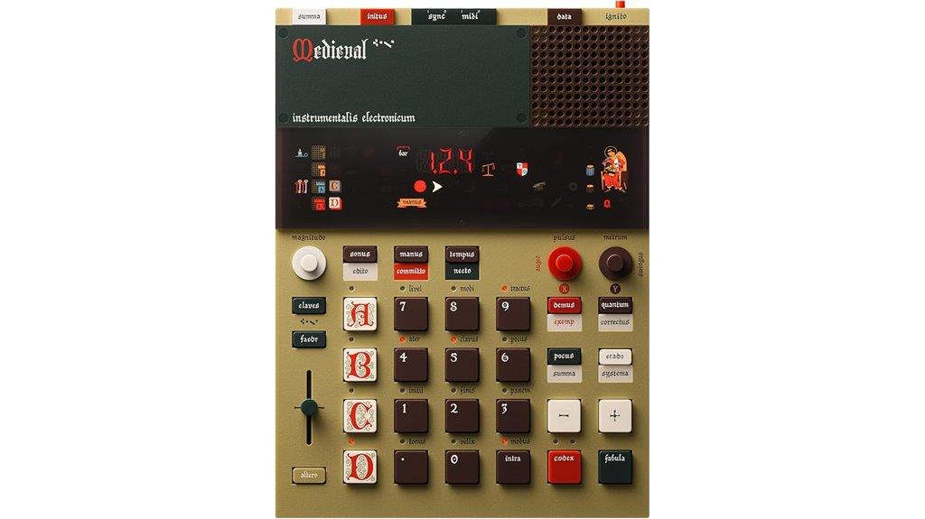 medieval themed music creation device