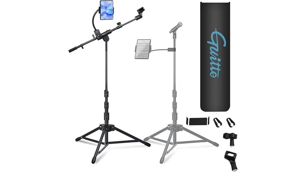 microphone stand with holder