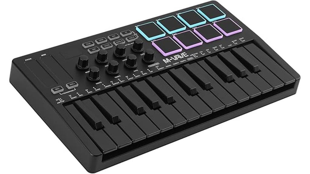 midi keyboard with pads