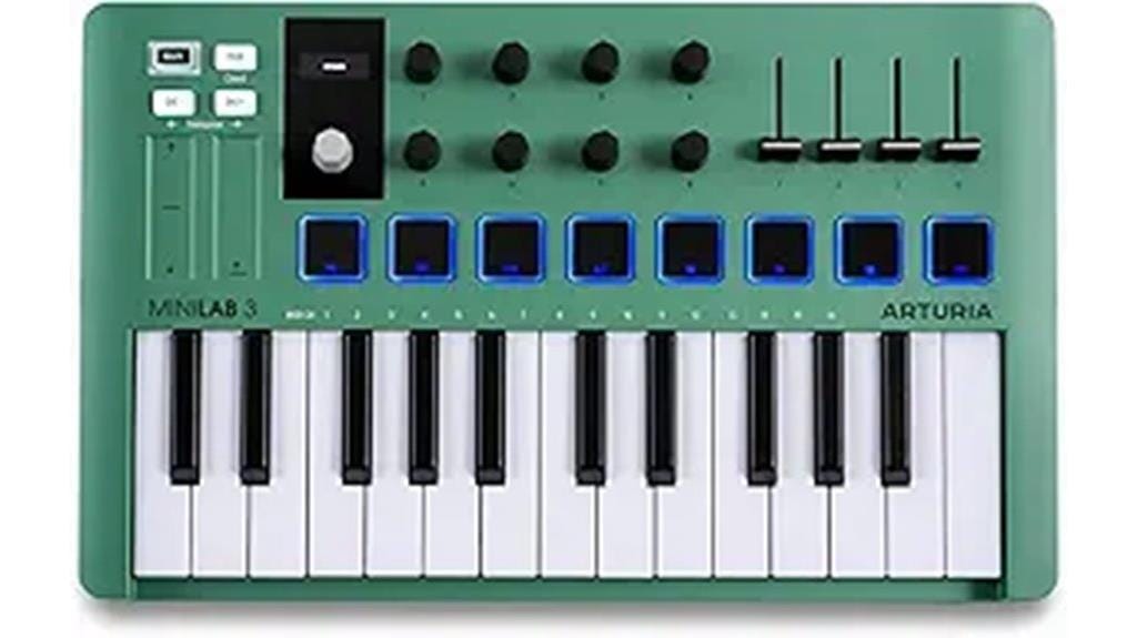 mint green midi keyboard