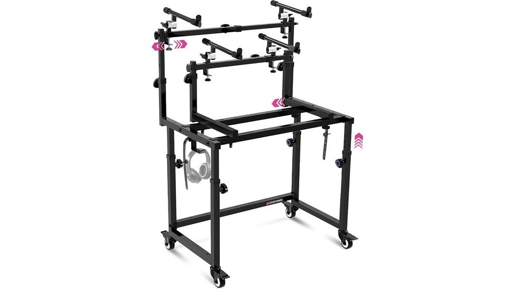 mobile three tier keyboard stand