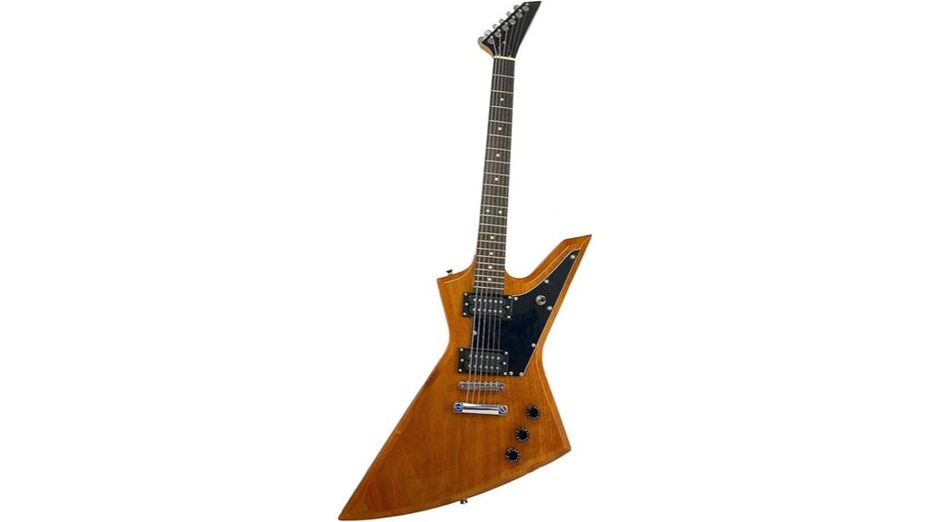 natural brown electric guitar