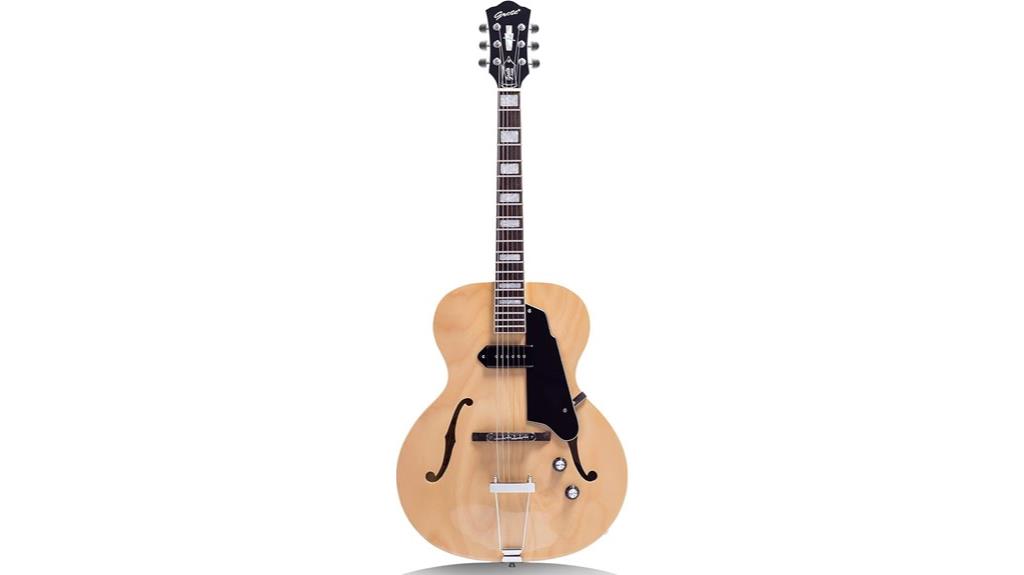 natural hollow body guitar