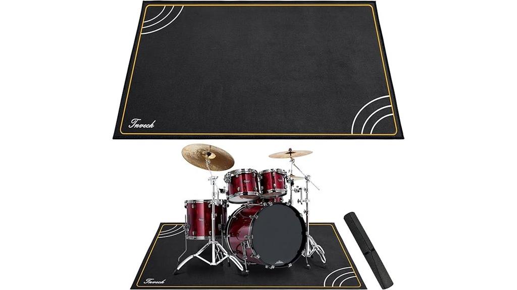 non slip black drum rug
