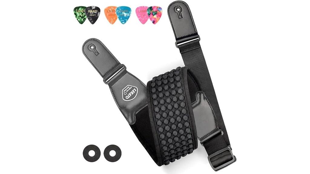 padded guitar straps included