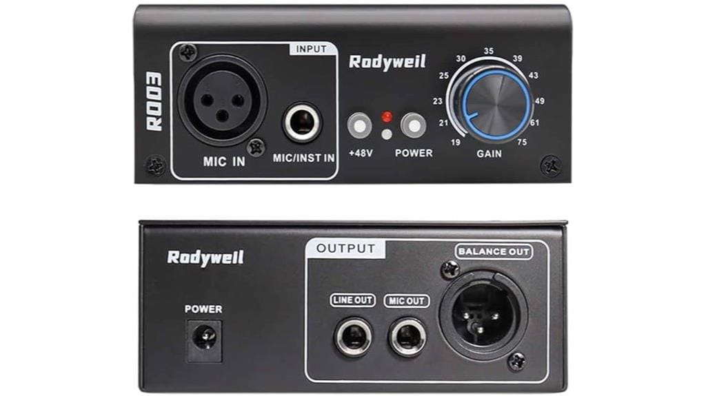 phantom powered high gain preamp
