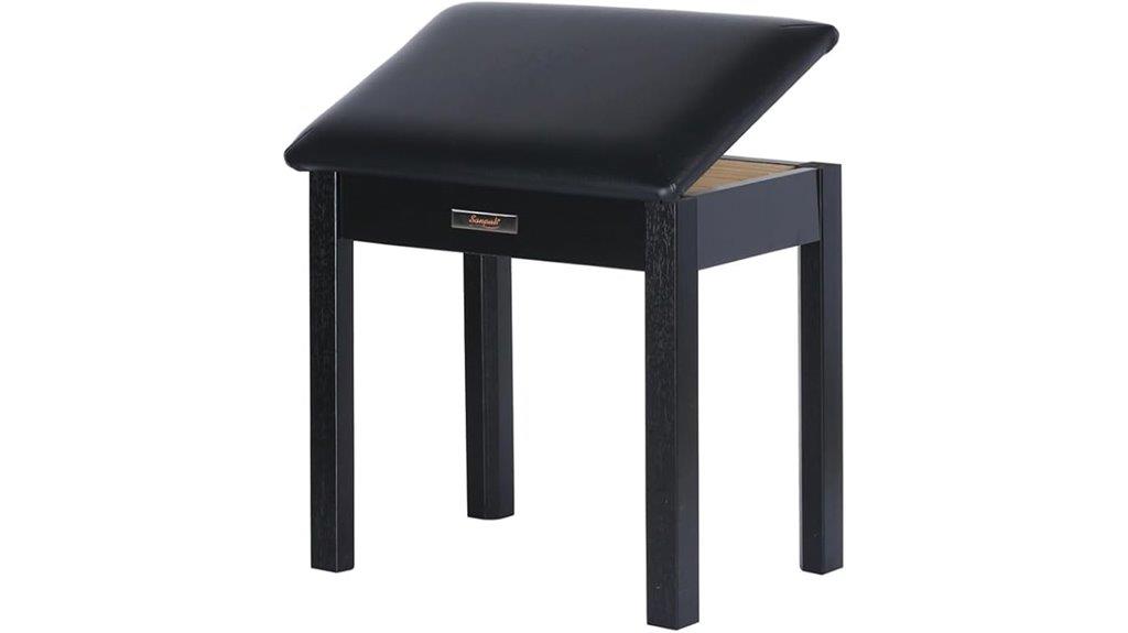 piano bench with storage