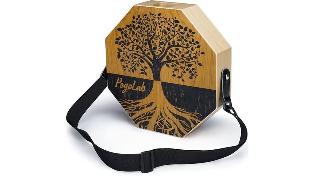 portable two tone wooden drum