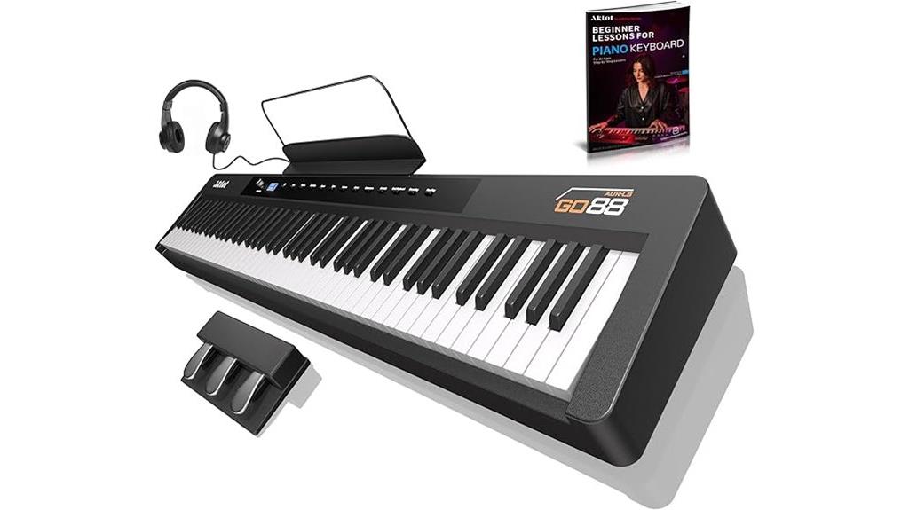portable weighted piano keyboard